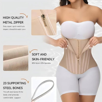 🥳2026 HOT SALE🥳💞50K+ SOLD!👵🦋 50% OFF! Curve-Enhancing Waist Trainer – Adjustable fit, breathable & slim. Perfect under outfits for a smooth silhouette. 👗🤍