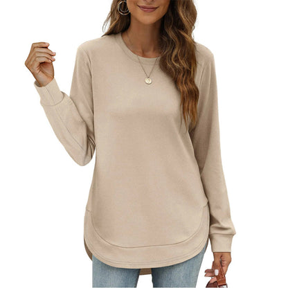 ⏰Hot Sale - Women's Sweatshirt Crewneck Curved Hem