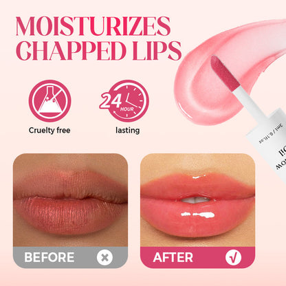 ⚡50K+ SOLD!✨Nooni Apple Hydrating Moisturizer Plump Transfer-proof Glossy Lip Stain Oil💋