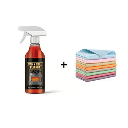 ✨ Oven & Grill Cleaner Spray – Dissolves Grease in 5 Mins, No Scrubbing & Eliminates Odors 🔥  21 Reviews