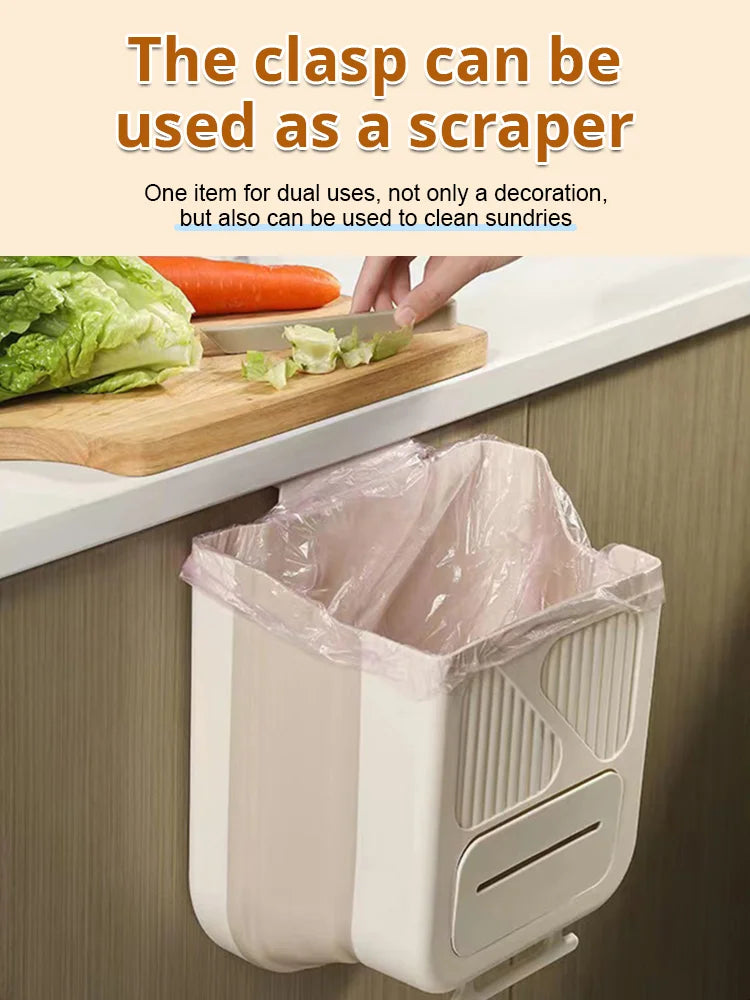 🎁2026 New Arrivals 50% OFF💥Folding Hanging Kitchen Waste Trash Can🗑️