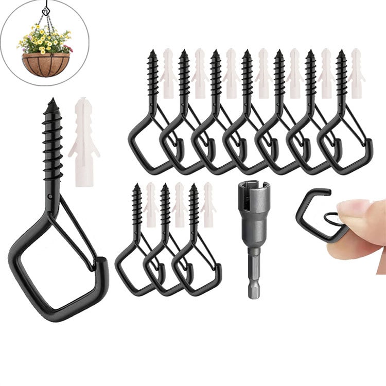 📢📢30% OFF !! ⏰ 20Pcs Square Snap Clips Hooks – Secure Lock, Versatile & Durable for Bonsai, Lights & Decor ✨