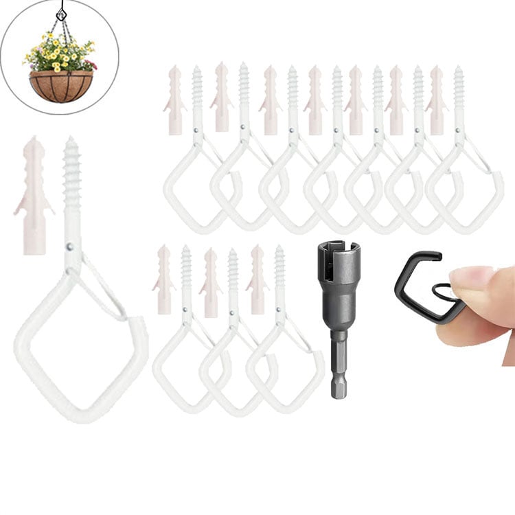 📢📢30% OFF !! ⏰ 20Pcs Square Snap Clips Hooks – Secure Lock, Versatile & Durable for Bonsai, Lights & Decor ✨