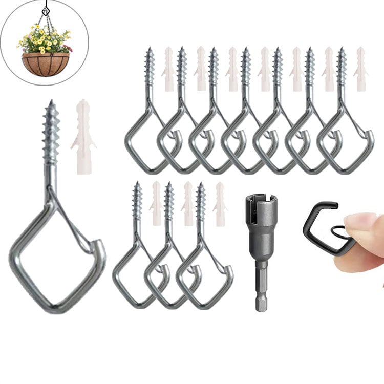 📢📢30% OFF !! ⏰ 20Pcs Square Snap Clips Hooks – Secure Lock, Versatile & Durable for Bonsai, Lights & Decor ✨