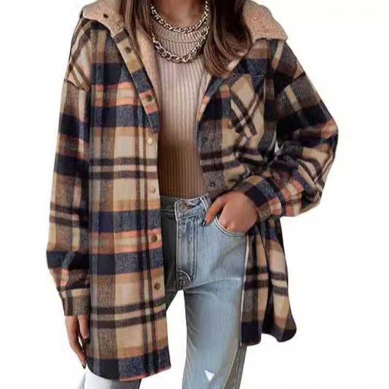 🎉 Last Day Promotion-50% OFF 🧥Women’s Classic Cozy Plaid Hooded Jacket