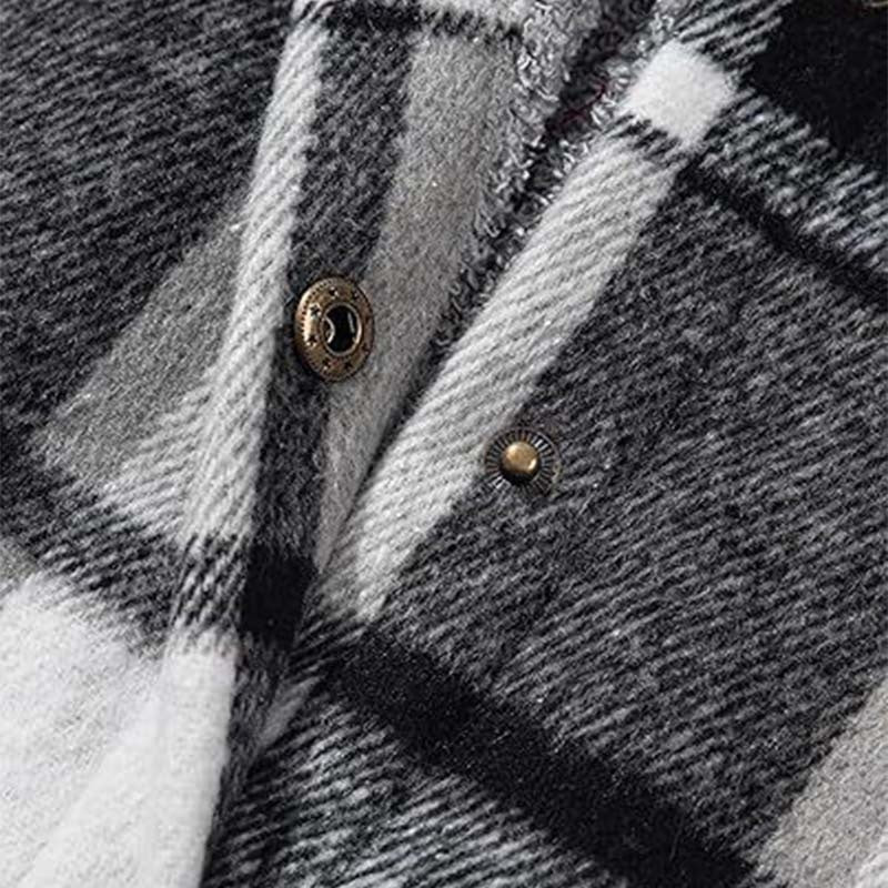 🎉 Last Day Promotion-50% OFF 🧥Women’s Classic Cozy Plaid Hooded Jacket