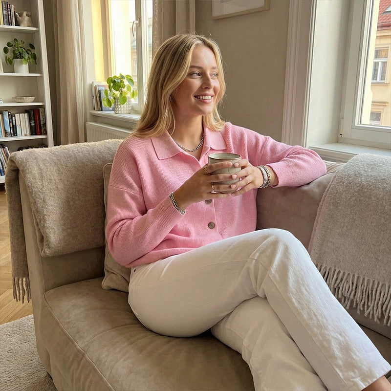 ⏰Last Day Sale 50% Off💃Women’s Casual Knit Button-Down Top