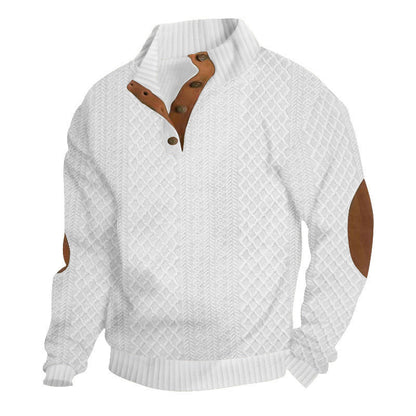 ✨ Elevated Comfort | Men's Textured Jacquard Crew-Neck Sweatshirt