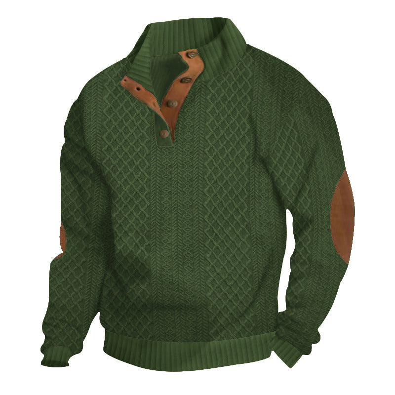 ✨ Elevated Comfort | Men's Textured Jacquard Crew-Neck Sweatshirt