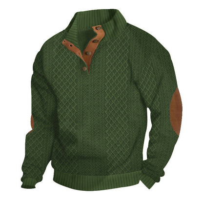 ✨ Elevated Comfort | Men's Textured Jacquard Crew-Neck Sweatshirt