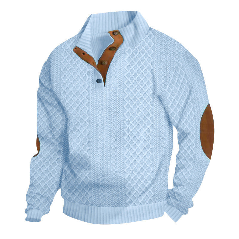 ✨ Elevated Comfort | Men's Textured Jacquard Crew-Neck Sweatshirt