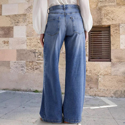 📢📢50% OFF ⏰💡Designed in the USA💡Women's Vintage High-Waist Wide-Leg Jeans👖