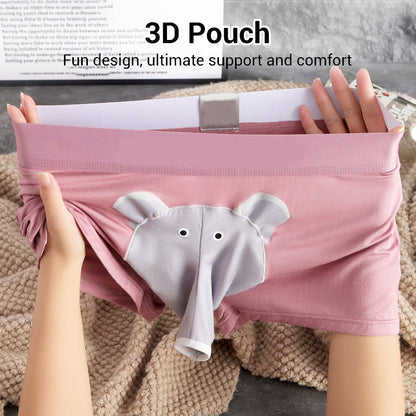 Men's Breathable Boxer Briefs with 3D Pouch
