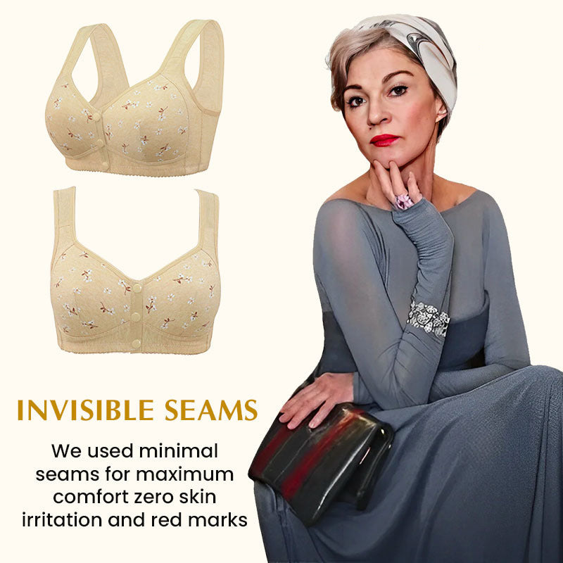 💥 Flash Sale! 2026 New Arrivals 50% OFF🏃‍♀️No More Twisting! ✨ Front Button Bra – Clip in the Front, Comfort All Day. 🎀