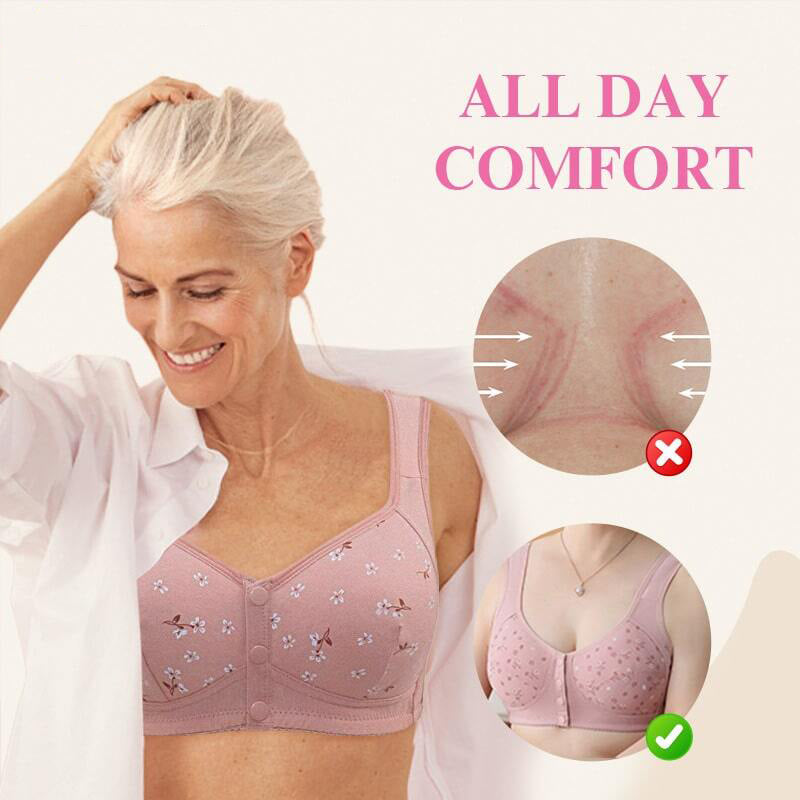 💥 Flash Sale! 2026 New Arrivals 50% OFF🏃‍♀️No More Twisting! ✨ Front Button Bra – Clip in the Front, Comfort All Day. 🎀