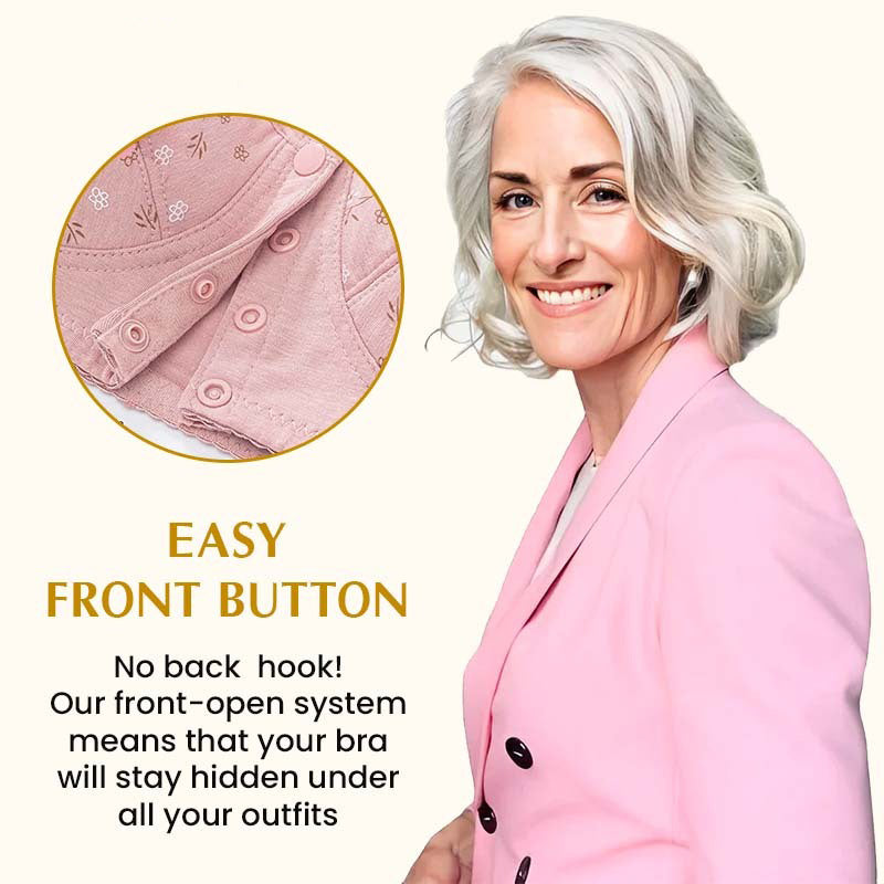 💥 Flash Sale! 2026 New Arrivals 50% OFF🏃‍♀️No More Twisting! ✨ Front Button Bra – Clip in the Front, Comfort All Day. 🎀