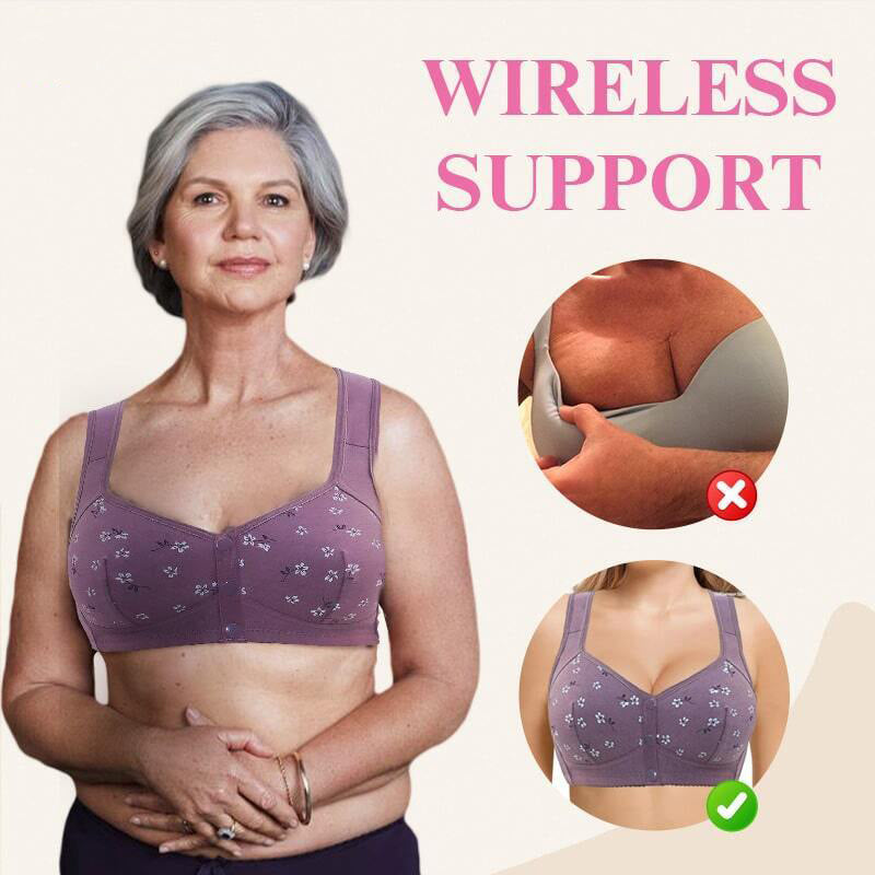 💥 Flash Sale! 2026 New Arrivals 50% OFF🏃‍♀️No More Twisting! ✨ Front Button Bra – Clip in the Front, Comfort All Day. 🎀