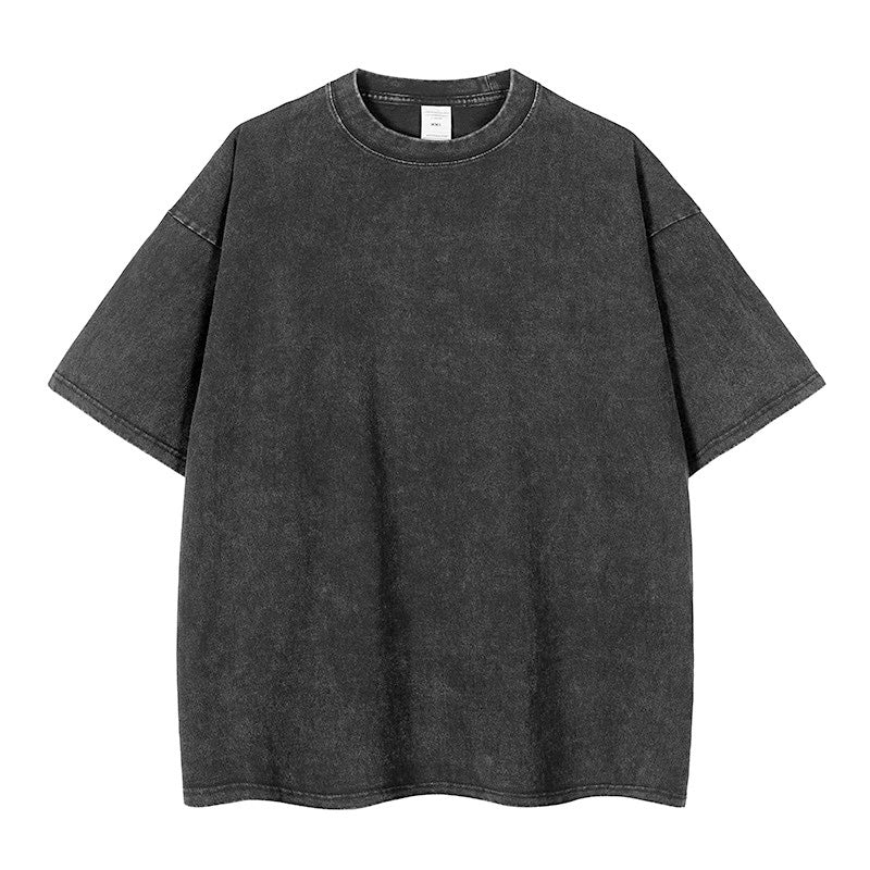 🎁New arrival 50% OFF💥Hot Sale Deals-Loose Vintage Solid Color Short Sleeve Top