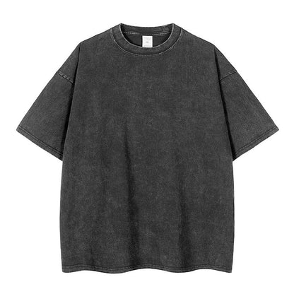 🎁New arrival 50% OFF💥Hot Sale Deals-Loose Vintage Solid Color Short Sleeve Top