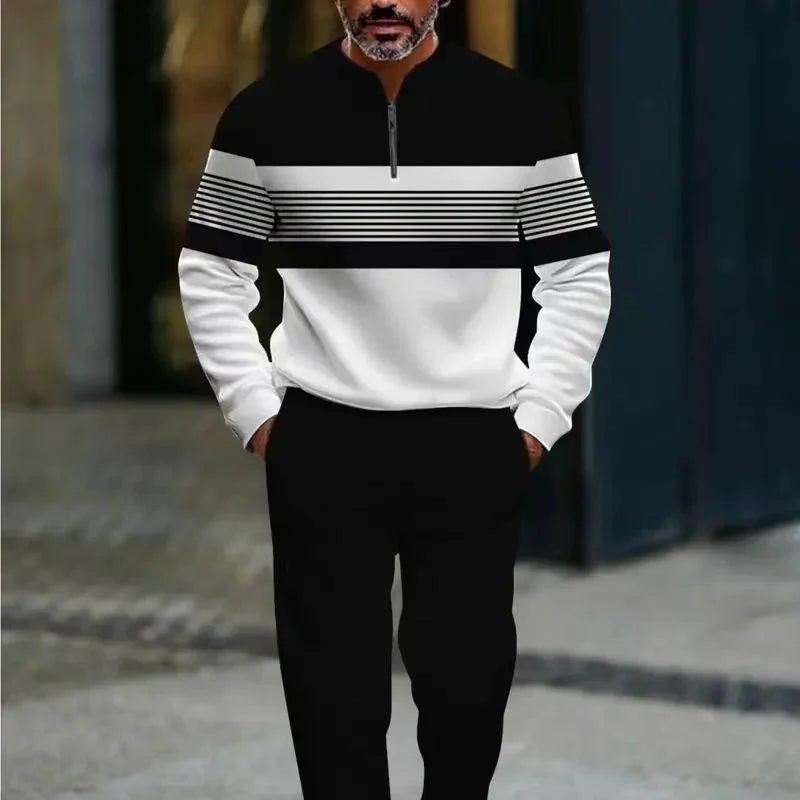 ⏰🔥LIMITED TIME 50% OFF & FREE SHIPPING!🔥50K+ SOLD!🧵 Men's Graphic Print Pullover & Pants Set – Bold streetwear style. Ultimate comfort for lounging or errands👖