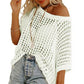 🎁2026 New Hot Sale✨️Casual 3/4 Sleeve Mesh Knit Top