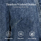 ⏳Limited-time 50% off⏰Women's Ruffle Trim Open-Front Denim Jacket🧥