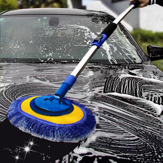 ⏳Time-Limited Special⏰Durable Aluminum Long Handle Telescopic Car Wash Mop – Soft Microfiber, Scratch-Free & Adjustable Length ✨