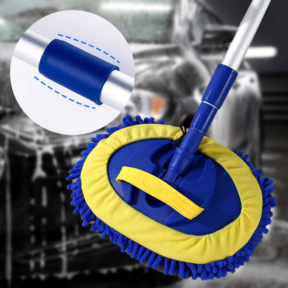 ⏳Time-Limited Special⏰Durable Aluminum Long Handle Telescopic Car Wash Mop – Soft Microfiber, Scratch-Free & Adjustable Length ✨