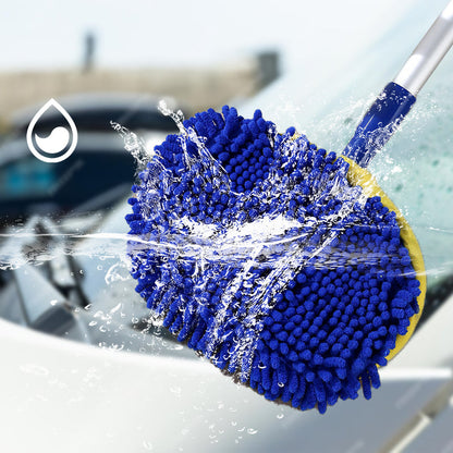 ⏳Time-Limited Special⏰Durable Aluminum Long Handle Telescopic Car Wash Mop – Soft Microfiber, Scratch-Free & Adjustable Length ✨