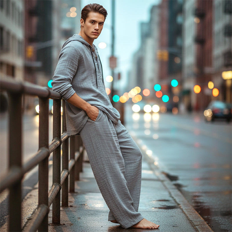 ⏰ Now only 44% off!🔥Men's Hooded Casual Loose Top & Pants 2-Piece Set