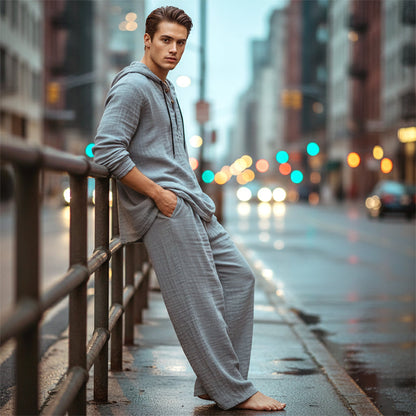⏰ Now only 44% off!🔥Men's Hooded Casual Loose Top & Pants 2-Piece Set