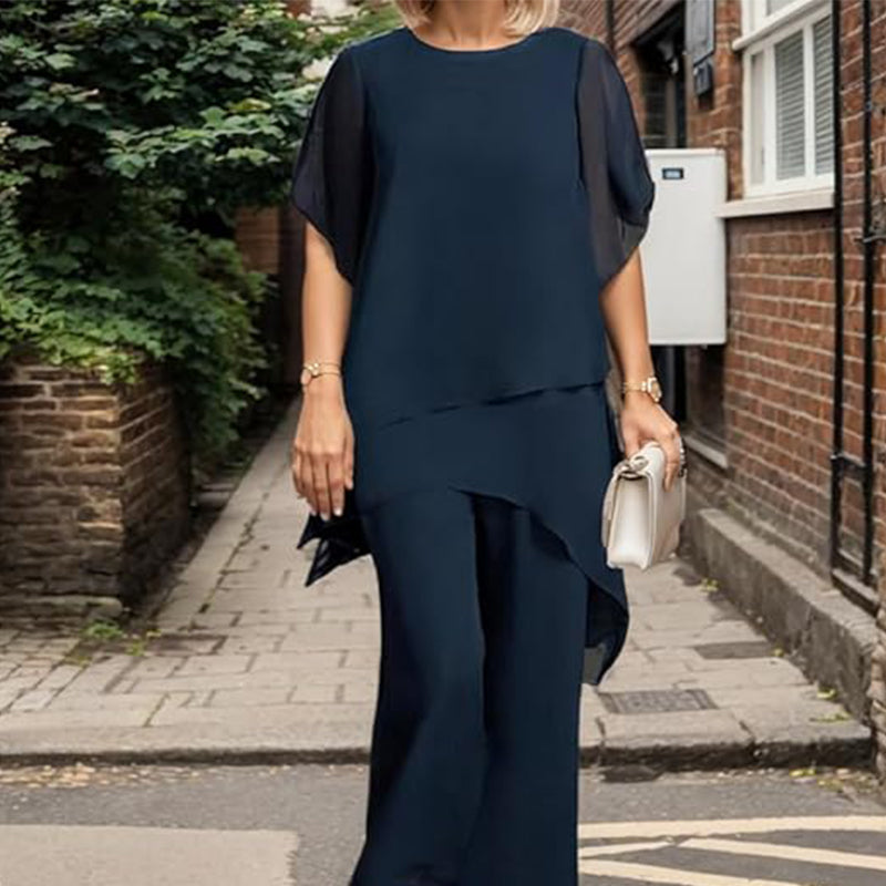 🔥2026 HOT SALE 50% OFF🔥Charming Irregular Top & Wide Leg Pants Set