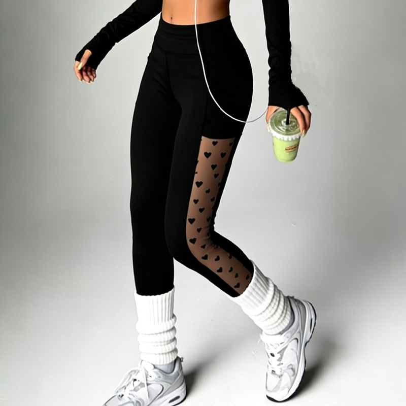 🧘New arrival 40% OFF!💕 Women's Mesh High Waist Yoga Pants – Tummy Control, Side Pocket & Butt-Lifting 🍑
