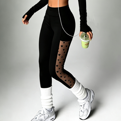 🧘New arrival 40% OFF!💕 Women's Mesh High Waist Yoga Pants – Tummy Control, Side Pocket & Butt-Lifting 🍑