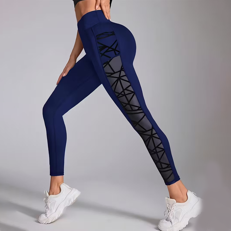 🧘New arrival 40% OFF!💕 Women's Mesh High Waist Yoga Pants – Tummy Control, Side Pocket & Butt-Lifting 🍑