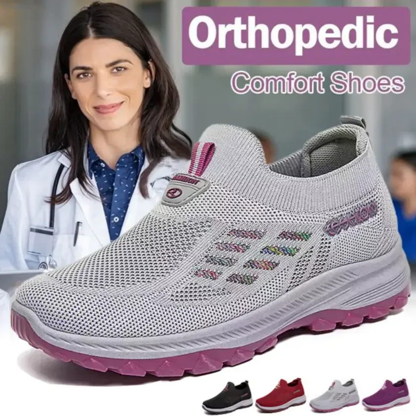 ⏳Time-Limited Special 52% Off⏰Fly Knit Woven Orthopedic Arch Support Slip-on Shoes