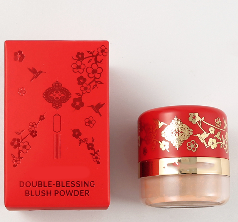 Portable Powder Blush with Puff Applicator