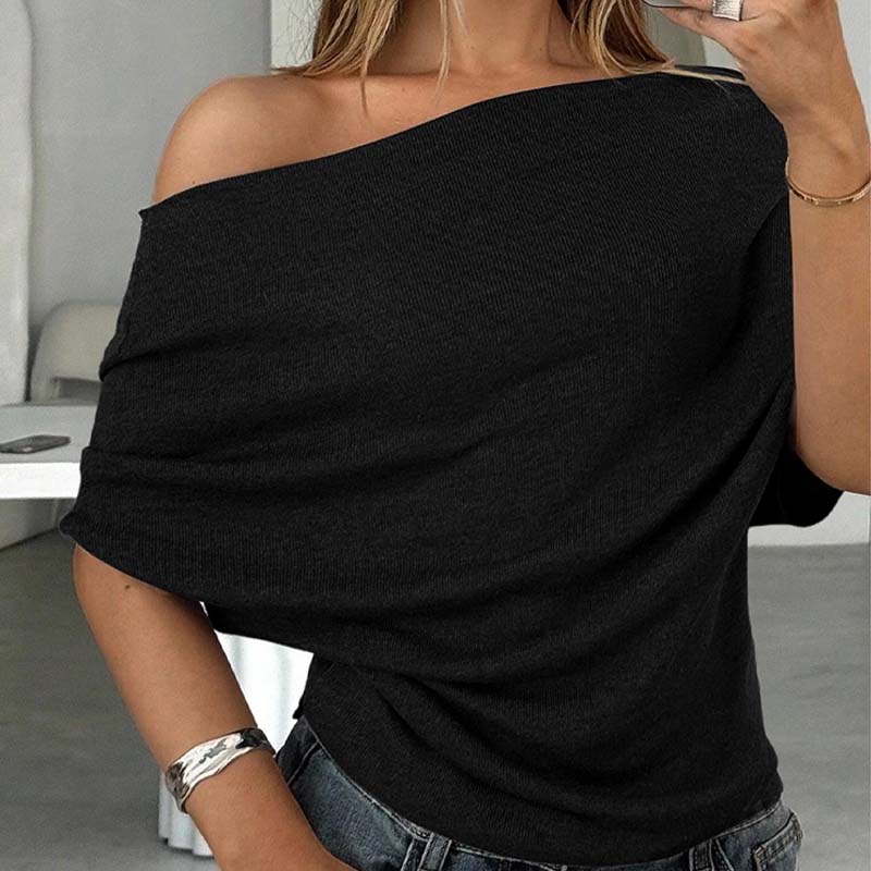 🔥Limited Time Special Price !!🎉Women's Asymmetrical Off-Shoulder Batwing Sleeve Top👚
