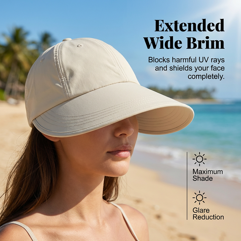 🧢 50% OFF NOW! 🌞 Women's Wide-Brim Sun Hat – UV Protection, Quick-Dry Fabric & Breathable Comfort for Beach & Travel 👒