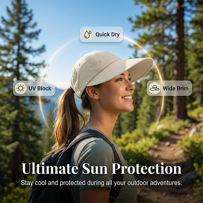 🧢 50% OFF NOW! 🌞 Women's Wide-Brim Sun Hat – UV Protection, Quick-Dry Fabric & Breathable Comfort for Beach & Travel 👒