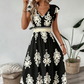 👗New arrival 50% OFF!🏖️Women's V-Neck Baroque Print Flowy Maxi Dress