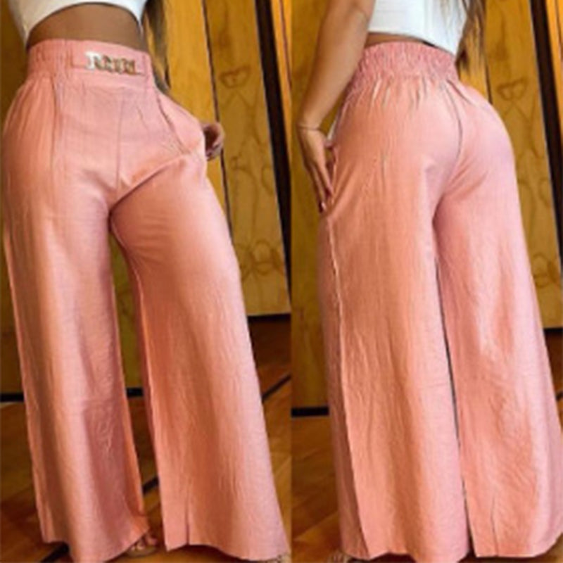 ⏳Time-Limited Special👖💕Women's High-Waist Wide-Leg Trousers with Belt Accent