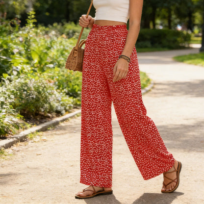 👖 40% OFF NOW! ✨ Women's Smocked High Waist Wide Leg Pants – Flattering Fit, Breathable Fabric & Effortless Style 🌸