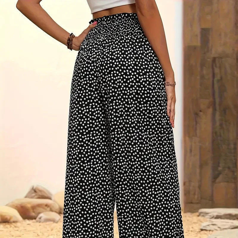 👖 40% OFF NOW! ✨ Women's Smocked High Waist Wide Leg Pants – Flattering Fit, Breathable Fabric & Effortless Style 🌸