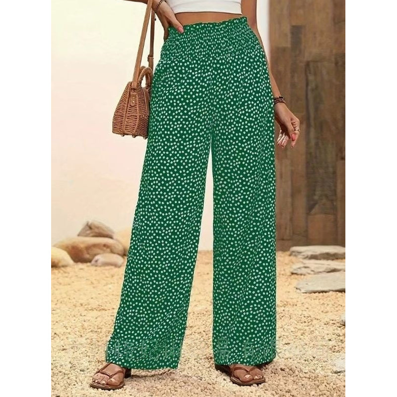 👖 40% OFF NOW! ✨ Women's Smocked High Waist Wide Leg Pants – Flattering Fit, Breathable Fabric & Effortless Style 🌸
