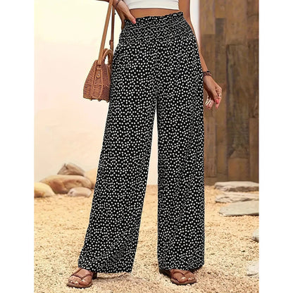 👖 40% OFF NOW! ✨ Women's Smocked High Waist Wide Leg Pants – Flattering Fit, Breathable Fabric & Effortless Style 🌸