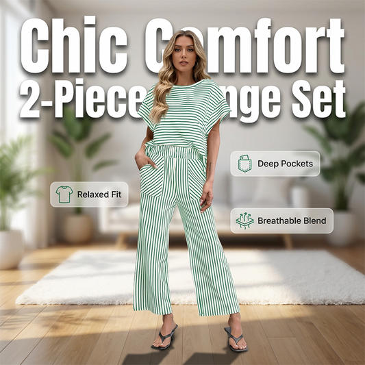🥳2026 HOT SALE 50% Off & Free Shipping🥳💞Women's Striped 2-Piece Lounge Set