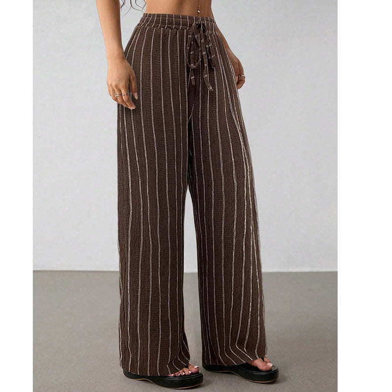 ✨2026 Collection at 50% OFF & BUY 2 FREE SHIPPING🎁Women's Striped Drawstring Wide-Leg Pants