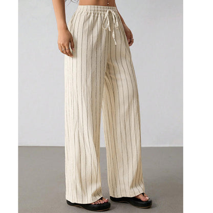 ✨2026 Collection at 50% OFF & BUY 2 FREE SHIPPING🎁Women's Striped Drawstring Wide-Leg Pants