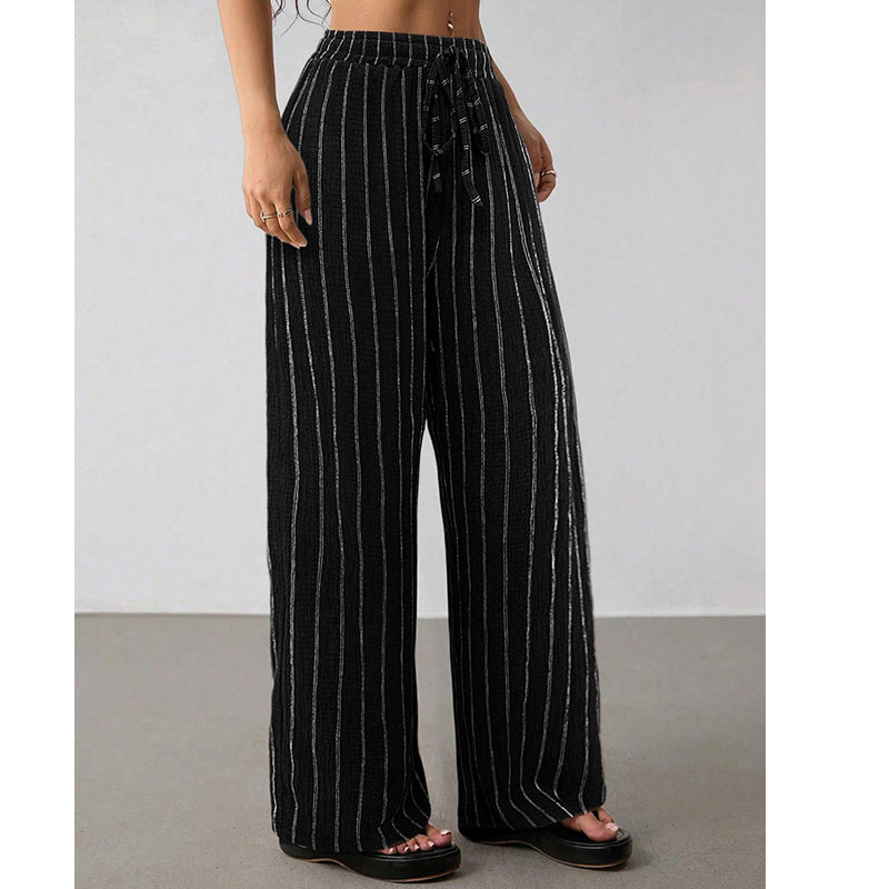✨2026 Collection at 50% OFF & BUY 2 FREE SHIPPING🎁Women's Striped Drawstring Wide-Leg Pants
